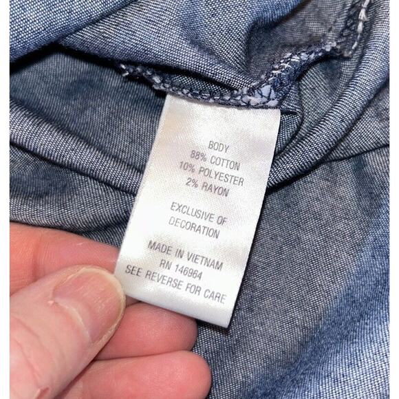 Signature by Robbie Bee Dress Womens Size 8‎ Floral Embroidered Ruffle Sleeve - Picture 11 of 11